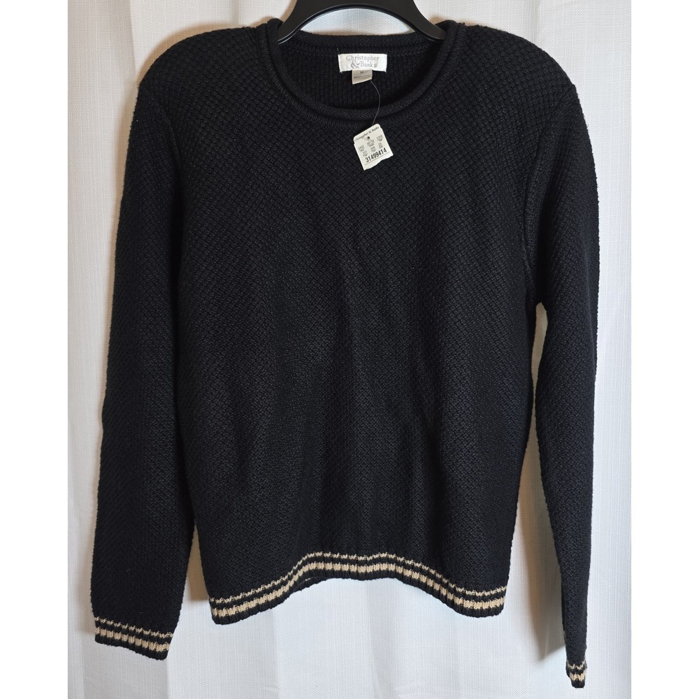 christopher and banks sweater Black NWT‎ Mens Size Medium
